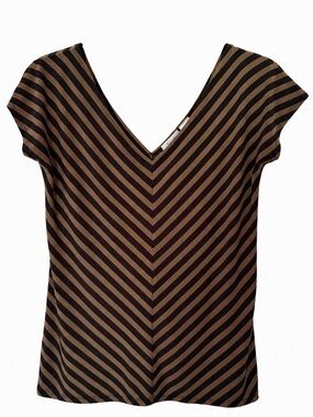 Vintage Liz Claiborne Liz & Company  Chevron Top | Quiet Luxury Minimal Chic